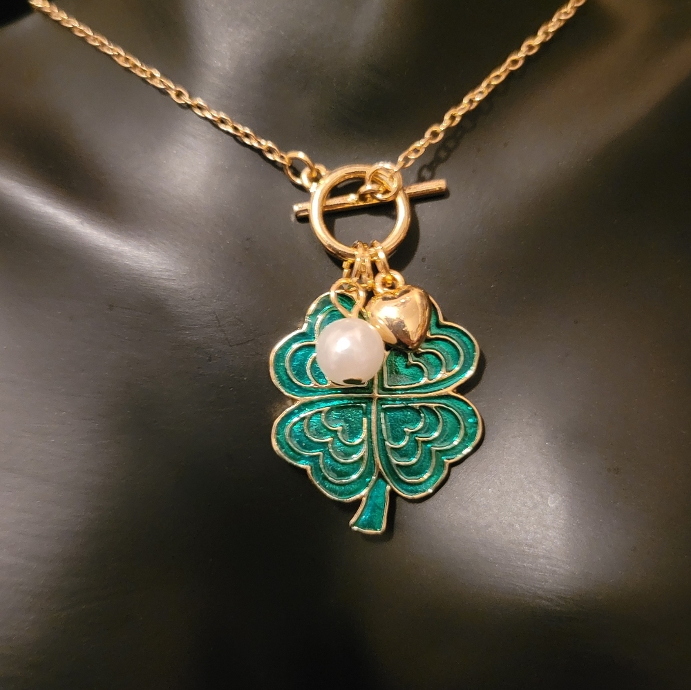 2/$20 St. Patrick's Day Clover & Charms Necklace